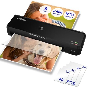 Ofitech 9 Inch Laminator Machine with 40 Laminating Sheets