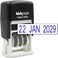 MaxMark 2000 Military Date Format (Dd/MM/YYYY) - Self Inking Date Stamp - Blue