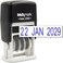 MaxMark 2000 Military Date Format (Dd/MM/YYYY) - Self Inking Date Stamp - Blue