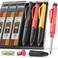 Nicpro Carpenter Pencil with Sharpener, 3 Pack Pencils for Construction