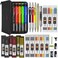 Nicpro 31 Pack Carpenter Pencil Set with Sharpener, Canvas Case