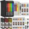 Nicpro 31 Pack Carpenter Pencil Set with Sharpener, Canvas Case