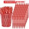 Deegtran Pens Bulk, 50 Pack No Bleed Red Ink Click Pens with Soft Grip, Wholesale Retractable Ballpoint Pens for Office School, Medium Point Smooth 1.0MM