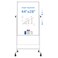 Maxtek Rolling White Board 44 X 28IN, Height Adjustable Whiteboard on Wheels