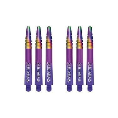 Red dragon Peter Wright Snakebite Nitrotech Medium Purple Ionic Dart Stems - 2 Sets Per Pack (6 Stems in Total)