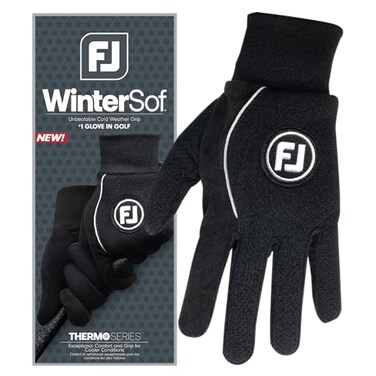 FootJoy Men's Wintersof Golf Glove, Black, Medium/Large, Pair