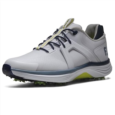 FootJoy Men's Hyperflex Golf Shoe, White/Citron/Skyway, 11.5