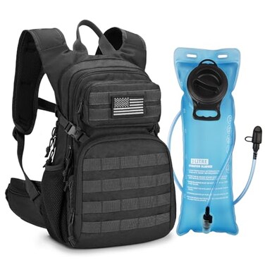 Cvlife Hydration Hiking Water Backpack with 3L Water Bladder Black