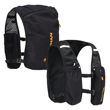 Nathan Running Hydration Vest Lightweight Running Vest for Men &amp; Women Adjustable Backpack for Marathons Reflective Hydration Backpack Osfm Black