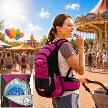 Miracol Insulated Hydration Backpack for Parks: Enjoy Cold Water for 4H