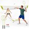 Spoynal 11 Ft Badminton Net Set, Foldable Base, 2 Rackets &amp; Shuttlecocks