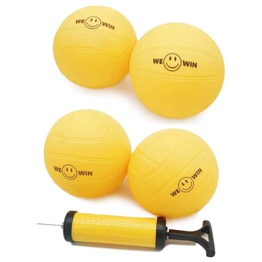 Aolowewin Spike Replacement Balls 4-Pack and Pump, Deep Grooves Soft Rubber