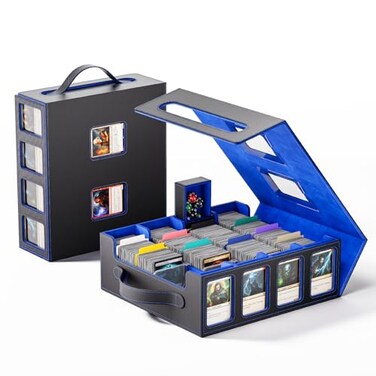 Dufvrpe Trading Card Storage Box, 3500+ Mtg Deck Box with Commander Display