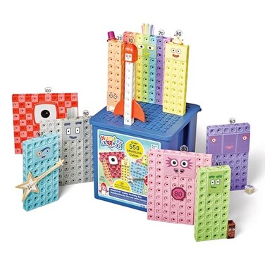 Hand2Mind Numberblocks Heroes with Zeroes Mathlink Cubes Activity Set