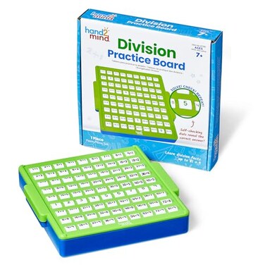 Hand2Mind Division Practice Board, Math Facts Games, Elementary Math Manipulatives, Educational Toys, Kids Learning Toys, Number Centers for Classroom, Division Chart Learning Activities