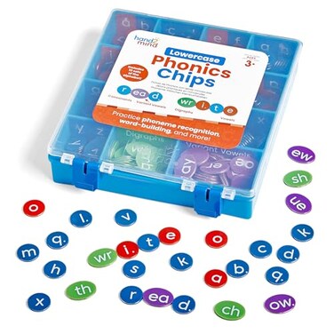 Hand2Mind Lowercase Phonics Chips, Reading Tools for Kids, Ages 3+
