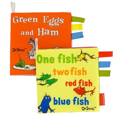 Infantino Soft Activity Books Dr. Seuss One Fish &amp; Green Eggs, 2-Pack