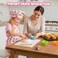 LovesTown 32PCS Kids Baking Set, Chef Hat &amp; Apron with Cooking Tools, White