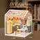 Qudify Miniature Kitchen Diy House Kit, 1:24 Scale Cooking Room Set