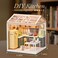 Qudify Miniature Kitchen Diy House Kit, 1:24 Scale Cooking Room Set