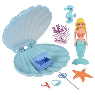 Rhode Island Novelty (T) Wind-up Mermaid Clam Shell Play Set