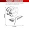 Duscoke 3D Rose Car Sticker Decal, Waterproof Pvc Auto Bumper Stickers