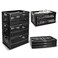 CleverMade Collapsible Utility Crates, 60L Storage Crate, 3 Pack, Obsidian