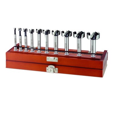 Woodriver High-Carbon Steel 10-Piece Forstner Bit Set