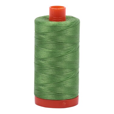 Aurifil A1050-1114 Solid 50WT 1422YDS Grass Green Mako Cotton Thread