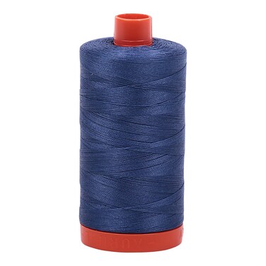 Aurifil A1050-2775 Solid 50WT 1422YDS Steel Blue Mako Cotton Thread