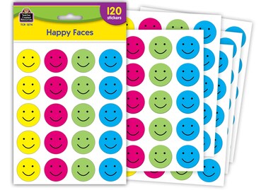 Teacher Created Resources Happy Faces Stickers (1274)