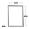Deflecto Wall Mounted Display Frame, 18 X 24 Inches, Satin Finish Aluminum Frame