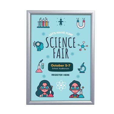 Deflecto Wall Mounted Display Frame, 18 X 24 Inches, Satin Finish Aluminum Frame