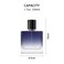 Jjkmall 50ML Gradient Blue Glass Perfume Spray Bottle