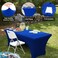 Abccanopy 6 Ft Open Back Spandex Table Cover, Fitted Tablecloth, Royal Blue