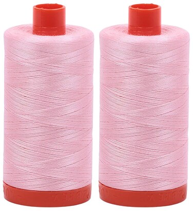 Aurifil 2-Pack - 50WT - Baby Pink (2423) Solid - Mako Cotton Thread - 1422 Yards Each2