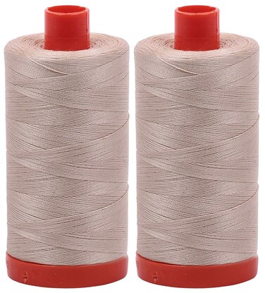 Aurifil 2-Pack - 50WT - Ermine (2312) Solid - Mako Cotton Thread - 1422 Yards Each