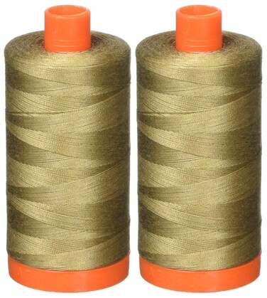 Aurifil 2-Pack - 50WT - Sandstone (2370) Solid - Mako Cotton Thread - 1422 Yards Each