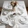 Home VSS Homevss, Bone China Cone Shape, Elegance White 20PC Dinnerware Set