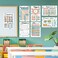 Simply magic 26 Set of 50 Boho Educational Posters for Kids Laminated Posters 17X11