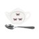 Wskc Tea Bag Holder Dish, Ceramic Teapot Shaped Spoon Rest for Used Tea Bag 4.5