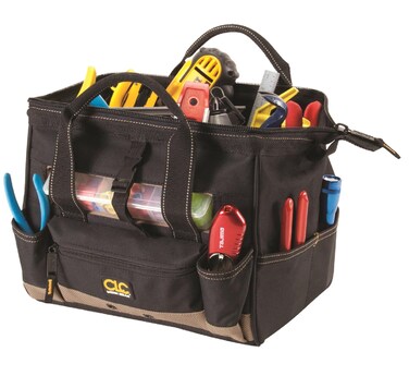 Custom Leathercraft Clc 1533 12" Tote Bag with Top Plastic Tray