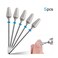 Nmkl38 5PCS Cuticle Cleaner Diamond Nail Drill File Bit for Electric Drill Machine Manicure Pedicure (Medium)