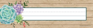 Teacher Created Resources Rustic Bloom Name Plates (TCR8555)