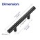 Ravinte Cabinet Handles,5" Length,3" Hole Center, Matte Black,12 Pack