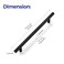 Ravinte Cabinet Pulls,10" Length,7-1/2" Hole Center, Matte Black,20 Pack