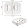 Baokuanhu 4 Pack Plastic Soap Dish, Soap Container, Double Layer Draining Soap Holder for Shower, Bathroom or Kitchen, C-0060