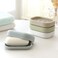 Baokuanhu 4 Pack Plastic Soap Dish, Soap Container, Double Layer Draining Soap Holder for Shower, Bathroom or Kitchen, C-0060