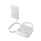Tessan Flat Extension Cord 5FT, Flat Plug Power Strip, Grey