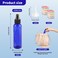 Yeuikerr 36 Pack Blue Small Spray Bottles 4 Oz/120 Ml Plastic Spray Bottles, Fine Mist Empty Small Travel Spray Bottle, Refillable Mini Sprayer Empty Bottle Bulk with 10 Funnels and 10 Labels